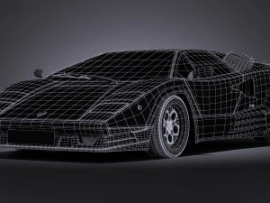 Countach LP500 Anniversary vray 3D Model