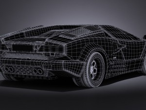 Countach LP500 Anniversary vray 3D Model