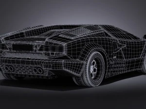 Countach LP500 Anniversary vray 3D Model