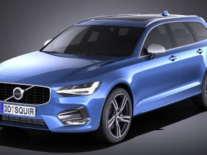 볼보 V90 에스테이트 R-디자인 2017 3D 모델