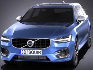 Volvo V90 Estate R-Design 2017 3D 모델