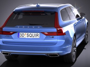 Volvo V90 Estate R-Design 2017 3D 모델