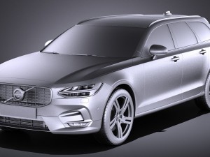 Volvo V90 Estate R-Design 2017 3D 모델