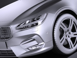 Volvo V90 Estate R-Design 2017 3D 모델
