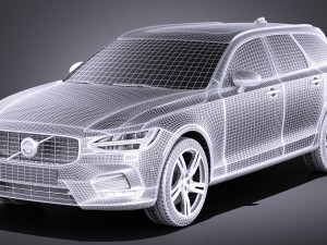 Volvo V90 Estate R-Design 2017 3D 모델