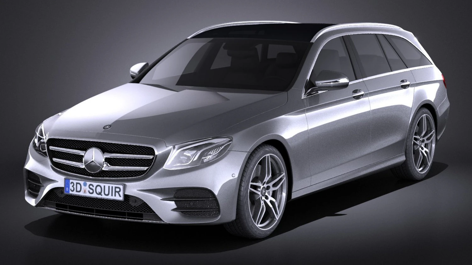 Mercedes-Benz E-class 2017 Estate AMG 3D Model .c4d .max .obj .3ds .fbx .stl .blend 