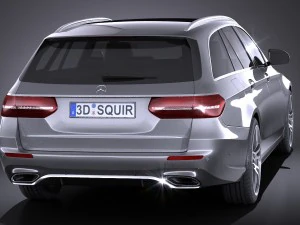 Mercedes-Benz E-class 2017 Estate AMG 3D Model