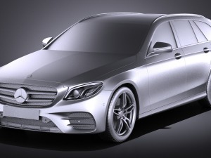 Mercedes-Benz E-class 2017 Estate AMG 3D Model