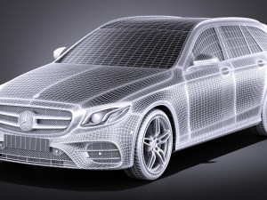 Mercedes-Benz E-class 2017 Estate AMG 3D Model