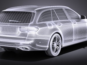 Mercedes-Benz E-class 2017 Estate AMG 3D Model