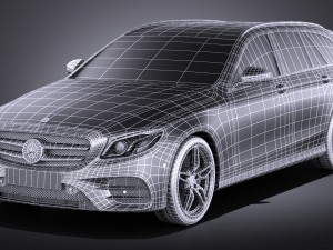 Mercedes-Benz E-class 2017 Estate AMG 3D Model