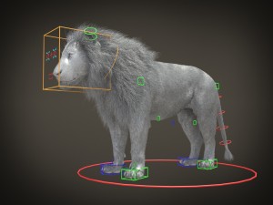 Lion the King Hair and Fur 3D Model