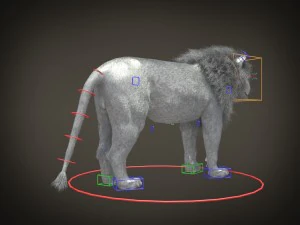 Lion the King Hair and Fur 3D Model