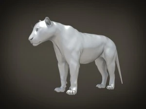 Lion the King Hair and Fur 3D Model