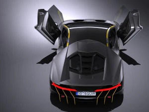 Centen&aacute;rio LP 770-4 2017 de portas abertas Modelo 3D