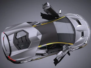 Centen&aacute;rio LP 770-4 2017 de portas abertas Modelo 3D