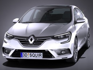 Renault Megane Sedan 2017 Modelo 3D