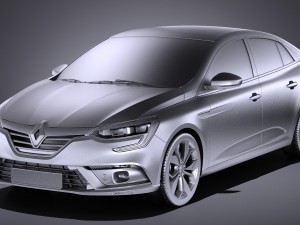 Renault Megane Sedan 2017 Modelo 3D