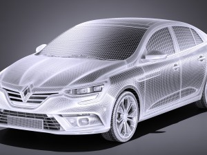 Renault Megane Sedan 2017 Modelo 3D