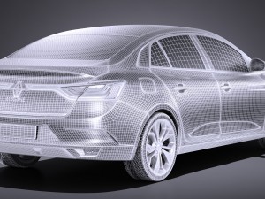 Renault Megane Sedan 2017 Modelo 3D