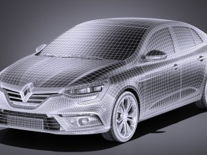 Renault Megane Sedan 2017 Modelo 3D