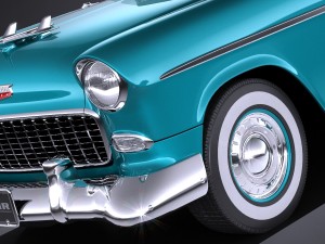 Chevrolet Bel Air 1955 Coupe Vray 3D Model