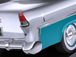 Chevrolet Bel Air 1955 Coupe Vray 3D Model