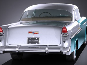 Chevrolet Bel Air 1955 Coupe Vray 3D Model