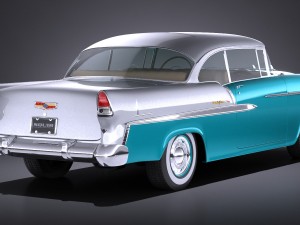 Chevrolet Bel Air 1955 Coupe Vray 3D Model