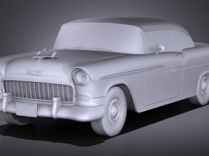 Chevrolet Bel Air 1955 Coupe Vray 3D Model
