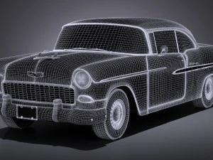 Chevrolet Bel Air 1955 Coupe Vray 3D Model