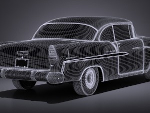 Chevrolet Bel Air 1955 Coupe Vray 3D Model