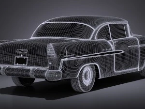 Chevrolet Bel Air 1955 Coupe Vray 3D Model