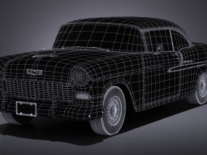 Chevrolet Bel Air 1955 Coupe Vray 3D Model