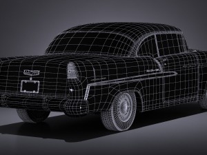 Chevrolet Bel Air 1955 Coupe Vray 3D Model