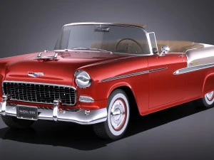 Chevrolet Bel Air 1955 Convertible Vray 3D Модель