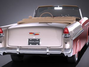 Chevrolet Bel Air 1955 Convertible Vray 3D 模型