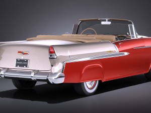 Chevrolet Bel Air 1955 Convertible Vray 3D 模型