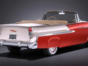 Chevrolet Bel Air 1955 Convertible Vray 3D Model