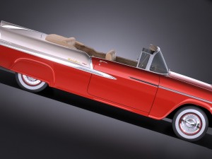 Chevrolet Bel Air 1955 Convertible Vray 3D 模型