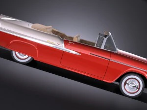 Chevrolet Bel Air 1955 Convertible Vray 3D Model