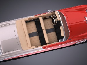 Chevrolet Bel Air 1955 Convertible Vray 3D 模型