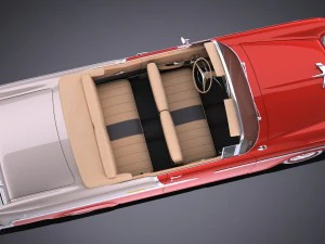 Chevrolet Bel Air 1955 Convertible Vray 3D Model