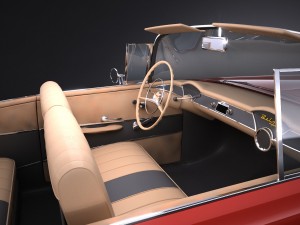 Chevrolet Bel Air 1955 Convertible Vray 3D 模型
