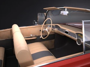 Chevrolet Bel Air 1955 Convertible Vray 3D Model