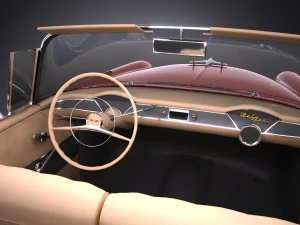 Chevrolet Bel Air 1955 Convertible Vray 3D Model