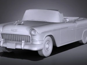 Chevrolet Bel Air 1955 Convertible Vray 3D Model