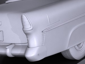 Chevrolet Bel Air 1955 Convertible Vray 3D 模型