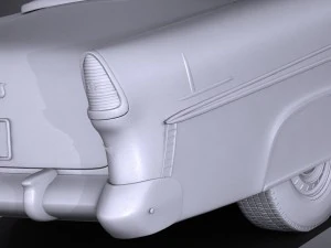 Chevrolet Bel Air 1955 Convertible Vray 3D Model