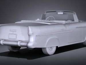 Chevrolet Bel Air 1955 Convertible Vray 3D 模型